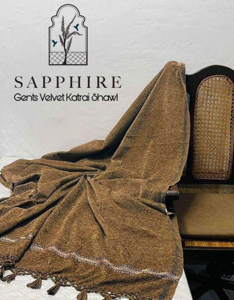 Men Winter Shawl Men by Sapphire Velvet Shawl